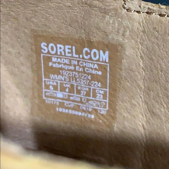 SOREL JOANIE II CAMEL LEATHER JUTE WEDGE SANDAL - Picture 12 of 14